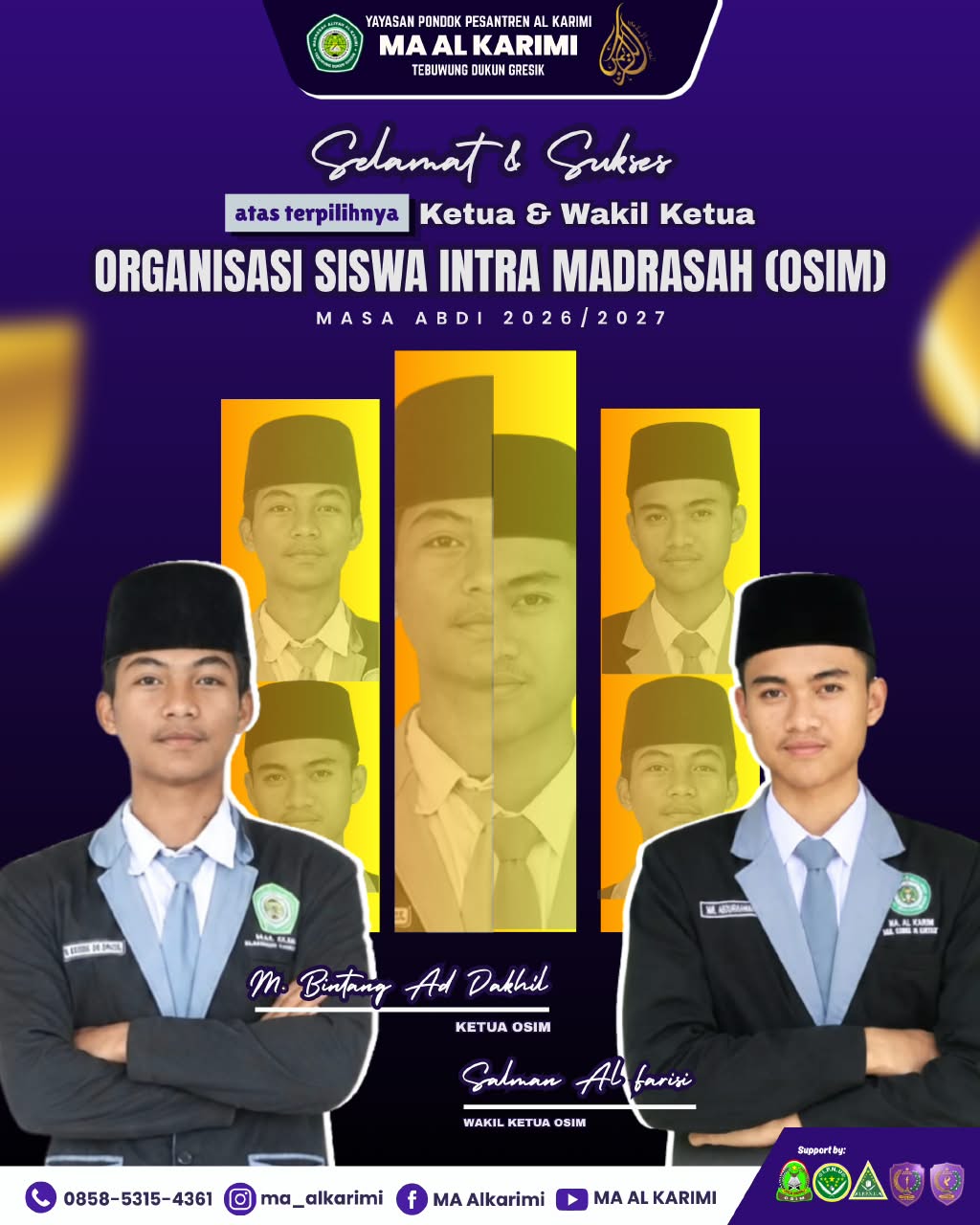 Ketua dan Wakil Ketua OSIM Terpilih